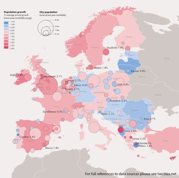 四张图带你理解目前欧洲人口的变化趋势