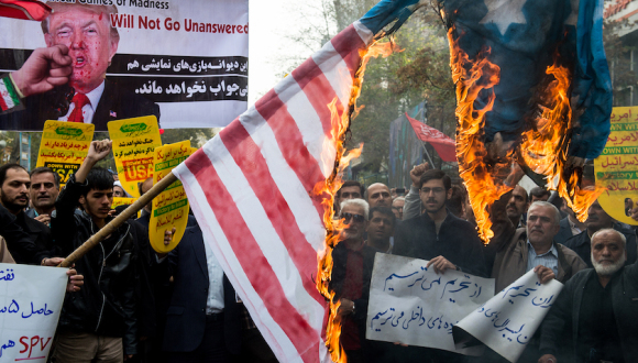 11月4日,伊朗德黑兰,民众游行纪念占领美国驻伊朗大使馆39周年.