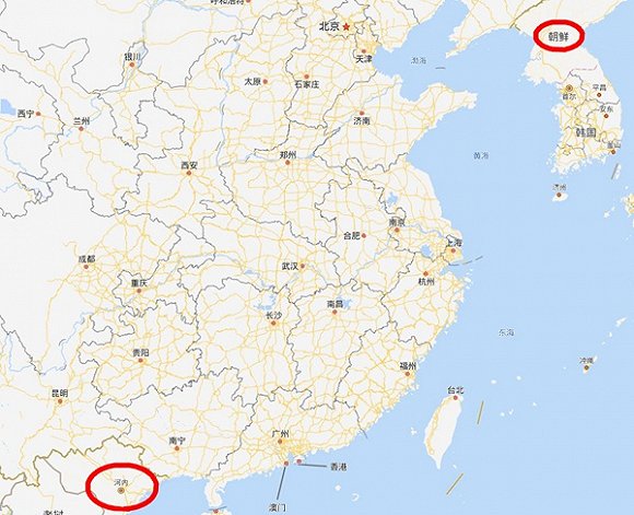 图片来源:百度地图 从地理位置上看,越南河内距朝鲜平壤的飞行时间约图片
