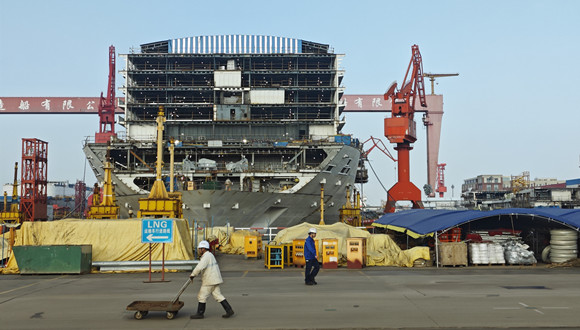 第二艘国产大型邮轮预计明年1月完成全船结构建设