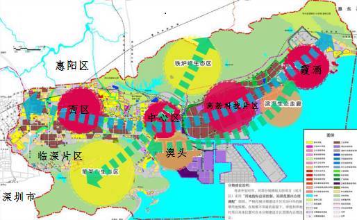 分区概况 从区域行政规划来看, 大亚湾主要分五个