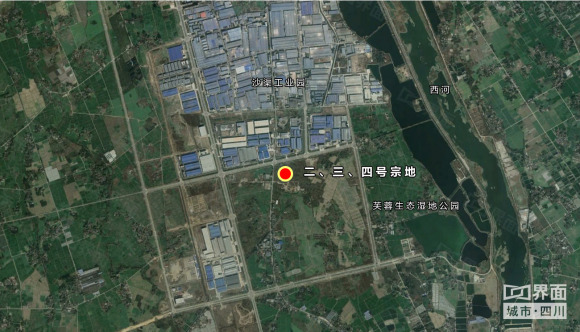 这三块位于大邑县沙渠镇兴城大道的连襟地,与沙渠工业园仅一街之隔