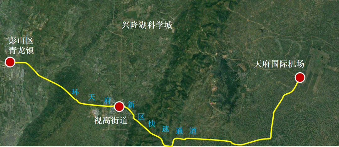 环天府新区快速通道示意图,仅供参考