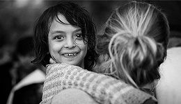 难民营孩童的微笑