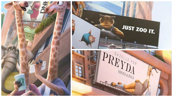 《疯狂动物城》里有那么多一线大牌 它们是广告么?