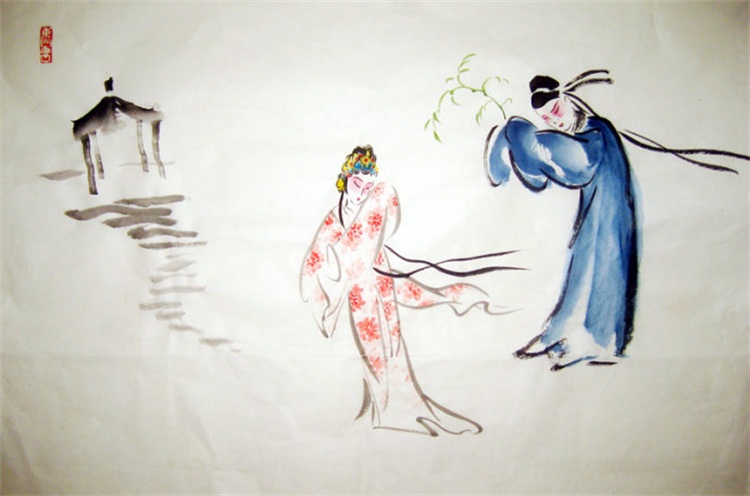 《牡丹亭》中的杜丽娘和柳梦梅