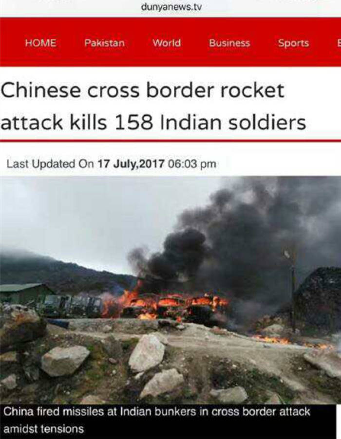 “中国打死158名印士兵”？假新闻