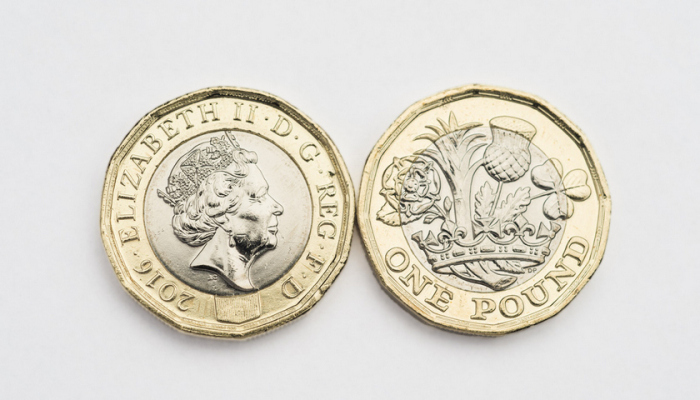 英国一元硬币图片