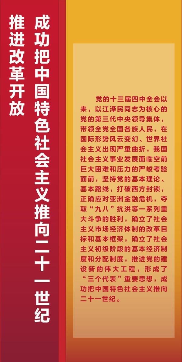 推进改革开放 成功把中国特色社会主义推向二十一世纪