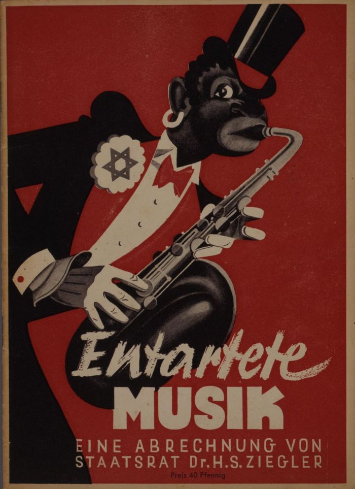 纳粹对爵士乐的种族主义宣传海报