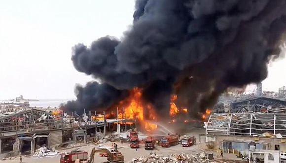 大爆炸仅一个多月后，贝鲁特港再发火灾