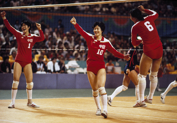 1984年8月7日,美国洛杉矶,1984洛杉矶奥运会女排决赛,中国女排3-0美国