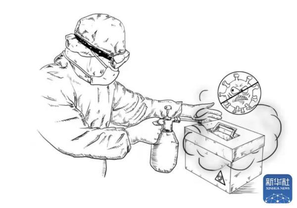 核酸检测的医生简笔画图片