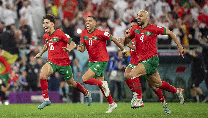爆冷战胜西班牙，“黑马”摩洛哥纯粹足球首进世界杯八强