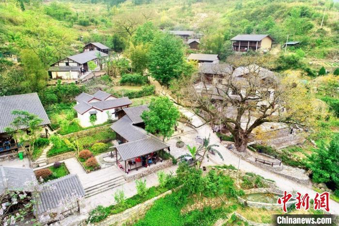 图为三建乡绿春坝村保家楼人居环境整治发展乡村旅游。　重庆丰都县乡村振兴局供图