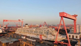 建造进度接近九成，首艘国产大型邮轮将于年底交付