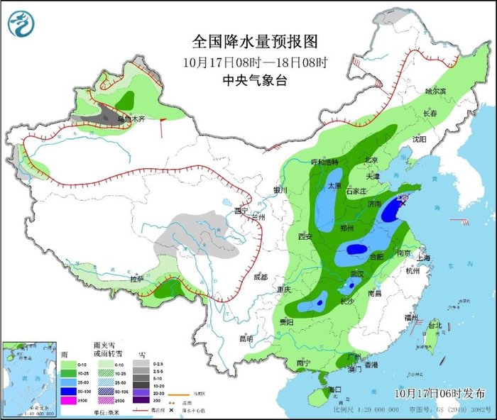 山东河南湖南等地有较强降雨，明日强冷空气抵达|界面新闻 · 快讯