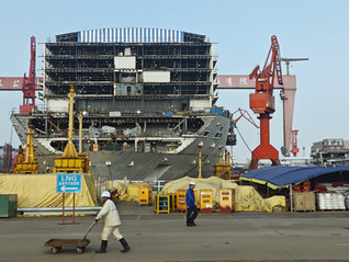 第二艘国产大型邮轮预计明年1月完成全船结构建设