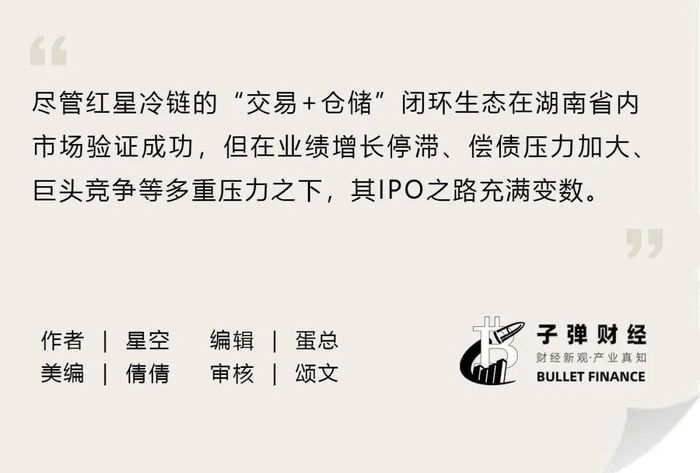 IPO雷达｜湖南冷链巨头冲刺IPO，红星冷链3年分红2亿，业绩增长停滞