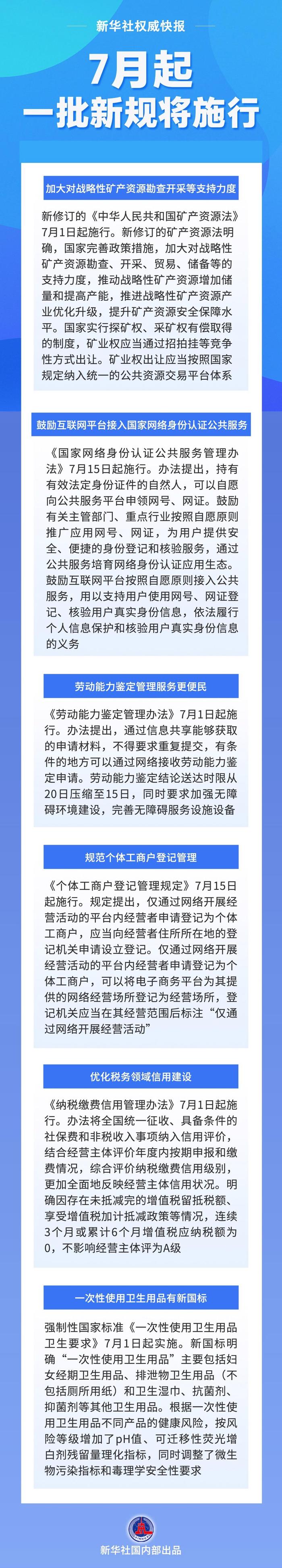 7月起，一批新规将施行|界面新闻 · 快讯