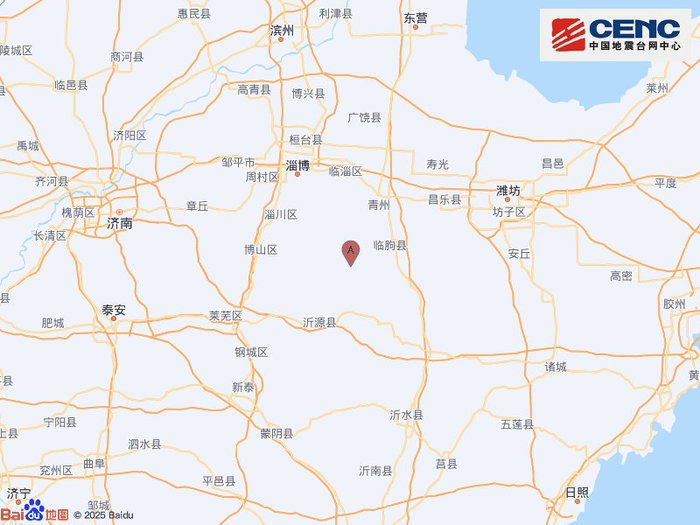 山东潍坊市临朐县附近发生3.1级左右地震