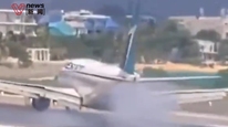 一波音737客机硬着陆，浓烟中一侧发动机触地，3人送医，事故原因仍在调查