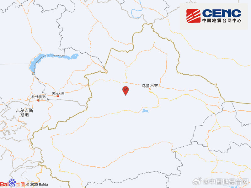新疆巴音郭楞州和静县发生3.4级地震,震源深度8千米|界面新闻 · 快讯