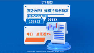 中證A500ETF景順(159353)昨日一度漲近3%，強(qiáng)勢(shì)收陽！規(guī)模持續(xù)創(chuàng)新高