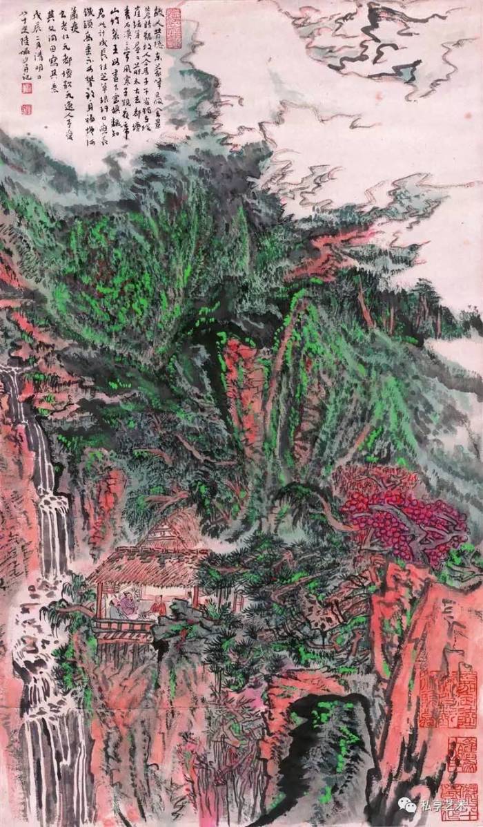 中国絵画 大名家 唐寅 明 金昌送別図 山水画 時代物 詳細不明 - 美術品 