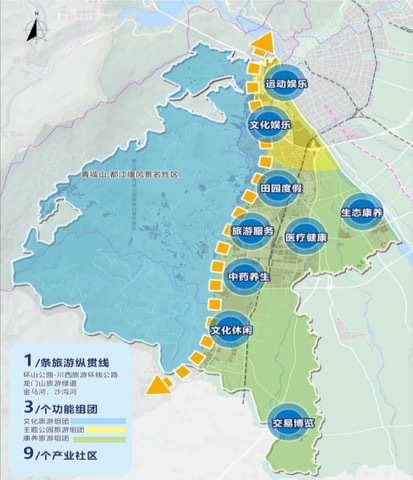 李冰文化創意旅遊產業功能區產業規劃圖