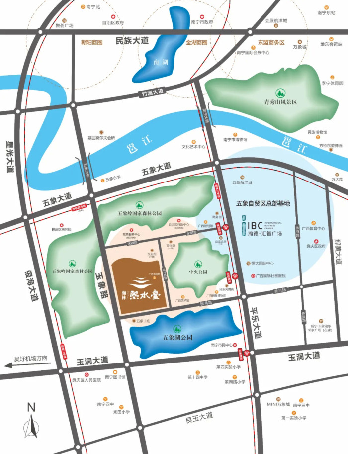 南宁五象湖地图图片