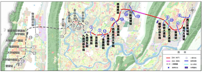 重慶軌道15號線二期可行性研究報告獲批,11個站點公佈